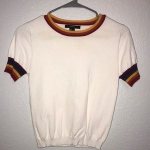 Rainbow Sleeve and Neck Sweater